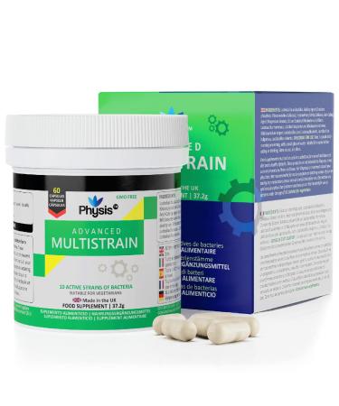 Physise probiotics 25 billion KBE - 60 capsules |High -dose probiotics and prebiotics for women & men |Support your digestion with the Advanced Multi-Stamm formula of 60 pieces (1 Pack) - Buy Online on GoSupps.com