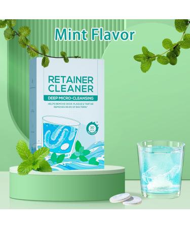 Tablettes de nettoyage Retainer Nettoyant Pastille Appareil Dentaire Nettoyant Gouttiere Dentaire pour appareils orthodontiques et goutti res proth ses dentaires aligneurs (30pc Menthe) - Buy Online on GoSupps.com
