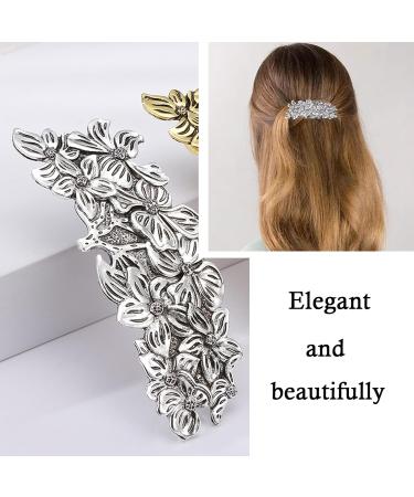 Vintage Hair Barrettes French Retro Hair Clips Metal Flower Vintage Bridal Wedding Hair Accessories for Women Hairpins Accessories For Women Girls Gifts - Buy Online on GoSupps.com