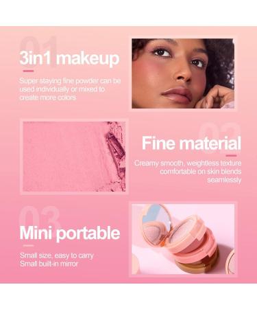 weixinbuy A fine blush powder palette brightens makeup effects and shines a long-lasting brilliant blush Great Choice and Gift for Girls. - Buy Online on GoSupps.com
