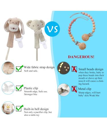 2-Pack Organic Cotton Pacifier Chain - Universal Pacifier Strap for Babies & Pets | Safe for 0-36 Months - Buy Online on GoSupps.com