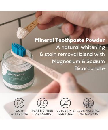 Georganics Organic Tooth Powder - Brighten & Whiten Teeth Naturally Vegan Fluoride-Free 60ml - Orange - Buy Online on GoSupps.com