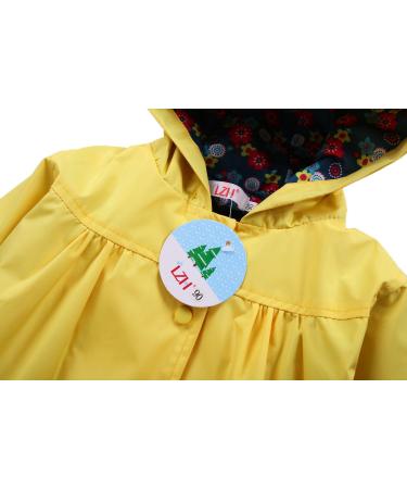 LZH Baby Girls Waterproof Hooded Raincoat & Trousers Set | Yellow 3-4 Years - Buy Online on GoSupps.com