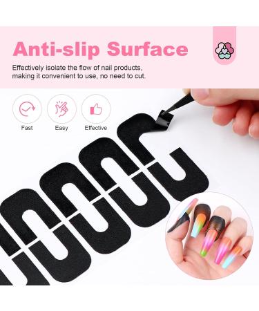 Saviland 100PCS Nail Polish Protector - 99.99% UV Cuticle Protector for Perfect French Tip & Nail Art - Peel Off U-Shaped Nail Tape - Buy Online on GoSupps.com