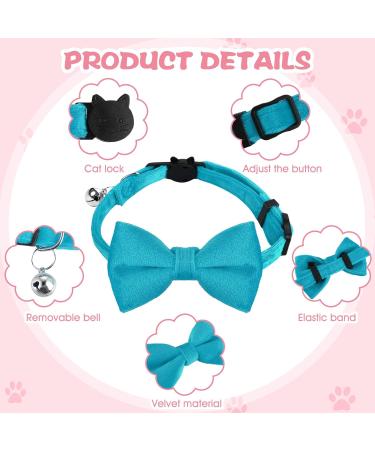 Giantree Cat Collar Set - Adjustable Cat Neck Band with Bell for Small Pets - 2 Pieces (Blue/Black) - Buy Online on GoSupps.com