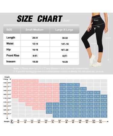 Womens High Waisted Tummy Control Fleece Capri Leggings - Non See Through Yoga Pants - White - Large/X-Large - Buy Online on GoSupps.com