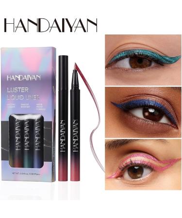 Glitter Liquid Eyeliners - Waterproof Eye Liner Eye Liner Pencil 5 Colors Color Eyeliners Smudge-Proof Long-Lasting Glitter Eye Liner Pencil for Dance Night Live Performance B - Buy Online on GoSupps.com