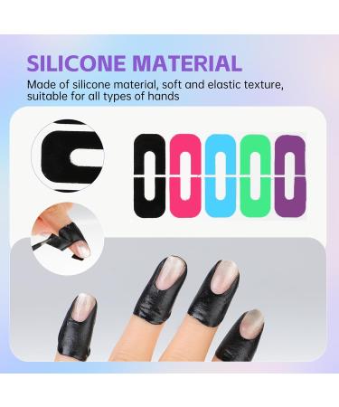 KALIONE Nail Polish Protectors - 100pcs U-Shaped Cuticle Guards with Tweezers for Nail Art & Painting - Peel Off Stickers (5 Colors) - International Shipping Available - Buy Online on GoSupps.com