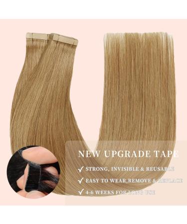 YDDM 20Pcs Invisible Tape Hair Extensions - 18 Inch Real Human Hair 45cm 27# Skin Weft Lightweight & Smooth - Buy Online on GoSupps.com