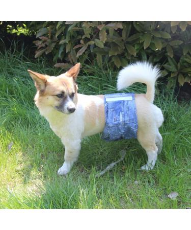 JoyDaog Jean Belly Bands for Small Dogs - Reusable Diapers XS (7-9 Waist) - 3 Pack - Buy Online on GoSupps.com