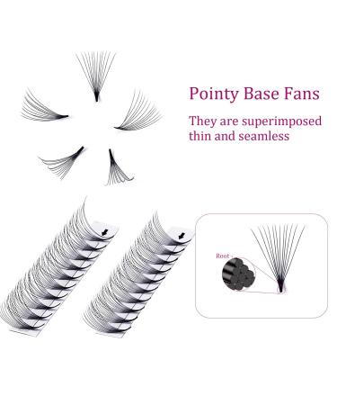 Premium 12D Volume Eyelash Extensions - 0.05 D Curl 15mm Premade Russian Fans for Stunning Looks - Buy Online on GoSupps.com