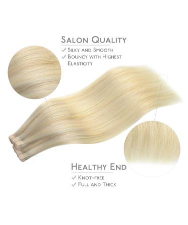 Real Hair Extensions Tape In - 40PCS 60G 25cm Ashblond to Goldblond & Platinum Blond - Salife Extensions - Buy Online on GoSupps.com