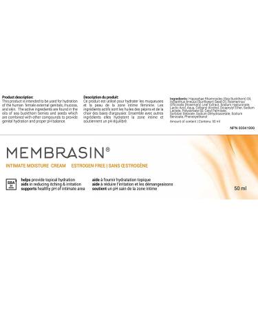 Membrasin Vulva Cream for Feminine Dryness - Moisture Support for Reducing Burning and Itching - Buy Online on GoSupps.com