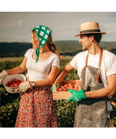 Floral Crochet Hair Bandanas Set | Handmade Hippie Headbands | Knitted Triangle Hair Scarves - Buy Online on GoSupps.com