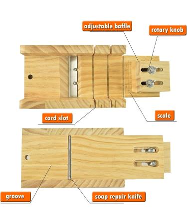 Artcome Multi-Function Adjustable Wood Soap Making Mold Kit with Stainless Steel Cutters | Rectangular Silicone Mold Set - Buy Online on GoSupps.com