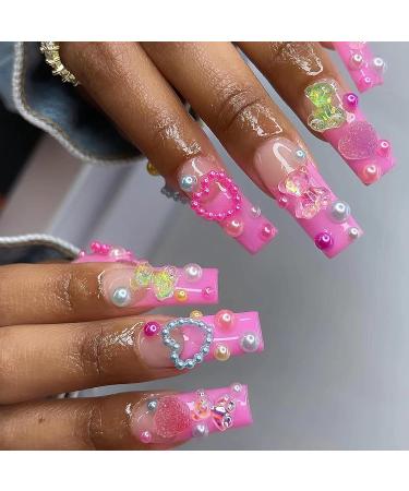 400pcs Heart Pearls Nail Charms AB Color Multi Shapes Sizes | 3D Nail Art Charms for Valentine's Day Manicure | DIY Crafts Jewelry Accessories - S1-Mix Color - Buy Online on GoSupps.com