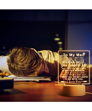 Boyfriend Christmas Gifts - Boyfriend Birthday Gifts Night Light Touching Words Engraved Christmas Gifts for Him Gifts for Boyfriends 1 Year Anniversary Boyfriend Gifts - Buy Online on GoSupps.com