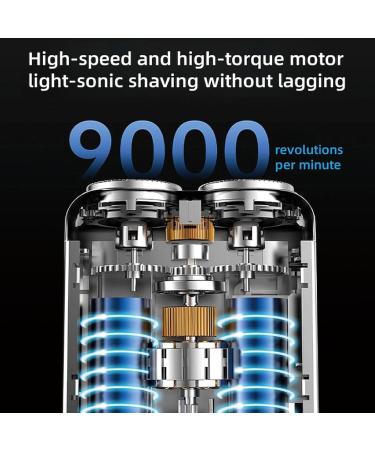 Men's Mini Portable Razor - Wet & Dry Waterproof Pocket Shaver One-Touch Travel Shaver Rechargeable Cordless Rotary Shaver Face Wash Professional Shaver Silver - Buy Online on GoSupps.com