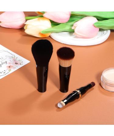 PATKAW 4 in 1 Makeup Brush Set Travel Double Ended Foundation Powder Makeup Brush Eyeshadow Face Concealer Brush for Blending Liquid Sunscreen Blush or Powder Cosmetics - Buy Online on GoSupps.com