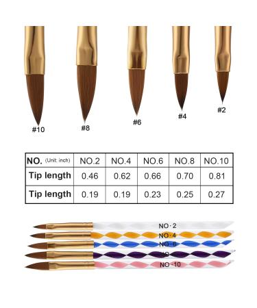MWOOT Nail Art Brush Set (8 pcs) - Ombre & French Design Brushes for Gel Nail Decoration & Baby Boomer Techniques - Buy Online on GoSupps.com