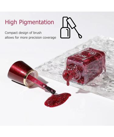 Nail Polish Set - Quick Dry Nail Polish - Pink Nail Polish with Glitter Flower - Long Lasting Chip Resistant Nail Polish for DIY Nail Art Manicure at Home - Buy Online on GoSupps.com