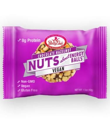 Betty Lou's Energy Balls - Chocolate Hazelnut | Vegan, Gluten Free, Non GMO, High Fiber, No Refined Sugar | Healthy Snacks for Adults and Kids | Individually Wrapped (12 Pack)