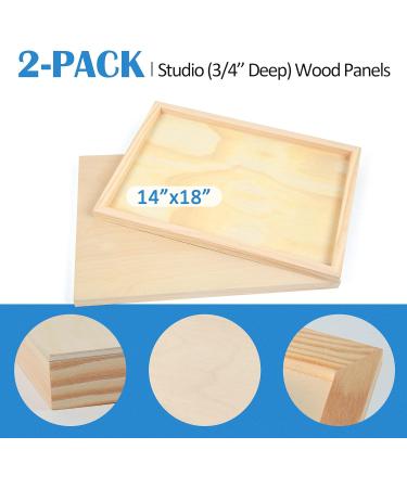 14x18 Wood Canvas Panels Kit - 2 Pack, Studio Cradle Boards for Pouring Art - Falling in Art - Buy Online on GoSupps.com