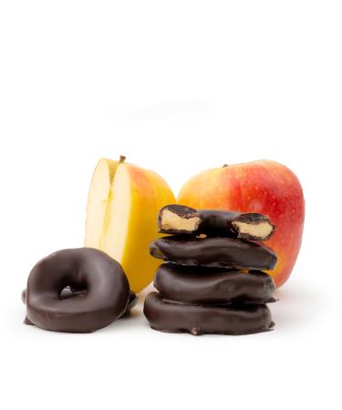 Apple rings in fine dark chocolate 250 g | chocolate-covered fruits | fine dark chocolate
