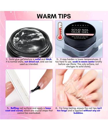 Makartt Solid Nail Glue Gel 15ml - Strong Bond for Press-On & Acrylic Nails | Non-Stick DIY Nail Art Gel - Buy Online on GoSupps.com