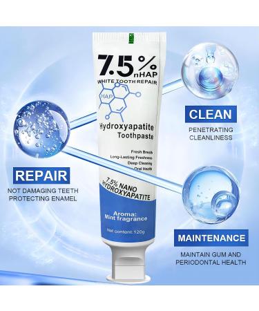 2 Pack Hydroxyapatite Toothpastes for Enamel Protection and Tooth Strengthening Gentle Mint Fresh Breath Daily Use for Oral Health (A) 2.12 Ounce (Pack of 2) - Buy Online on GoSupps.com