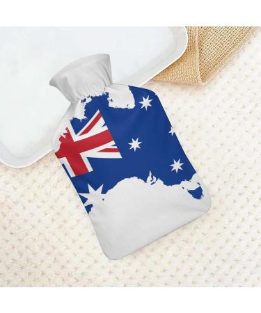 British Flag Hot Water Bottle with Plush Cover - Ideal Hand Warmer for Adults & Children - 26.5x15.3cm - Buy Online on GoSupps.com