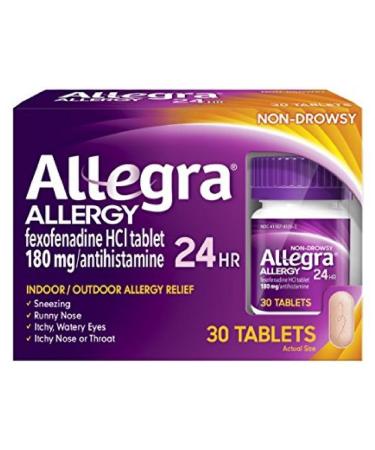 Allegra 24 Hour Allergy Tablets 30 Tablets (Pack of 3)