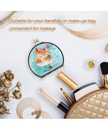 Vnurnrn Fox Girls Flower Makeup Mirror - Compact Portable Folding Handbag & Travel Mirror - Buy Online on GoSupps.com