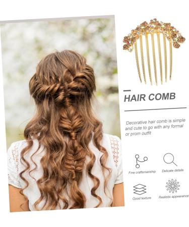 MAGICLULU hair accessories wedding alloy Korean version spring wedding hair clips for brides top clip diamond bride Diamond hairpin hair side combs large comb hair clip decor - Buy Online on GoSupps.com