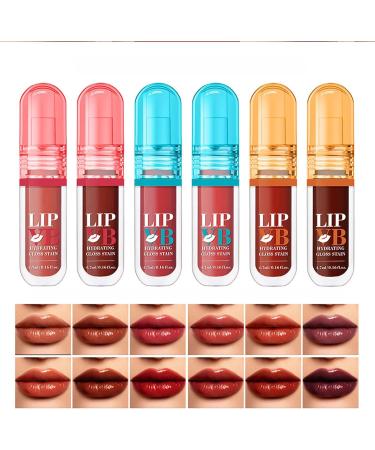 Lip paint 47ml x 6pcs Moisturizing Lip Polish Non Sticky Care Lipstick Makeup Set for Travel Dating Wedding - Buy Online on GoSupps.com