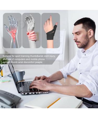 YUNYILAN Thumb Wrist Brace - Compression Sleeve for Arthritis Carpal Tunnel Support & Pain Relief - Elastic Wrist Support for Men & Women (Black - Right - Buy Online on GoSupps.com