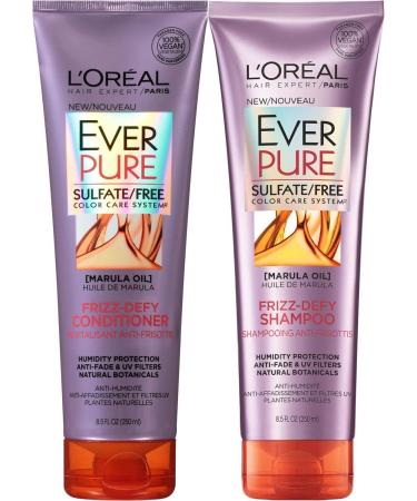 L'Oreal Paris EverPure Frizz-defy Bundle: Shampoo & Conditioner  8.5 Ounce Each