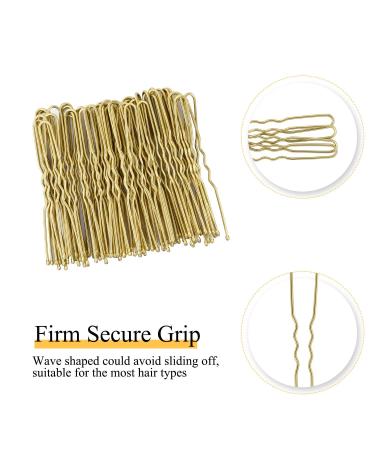 100 Pcs Blonde U Shaped Hair Pins for Women Girls - Golden 2.4 inch - Pack of 1 - Buy Online on GoSupps.com