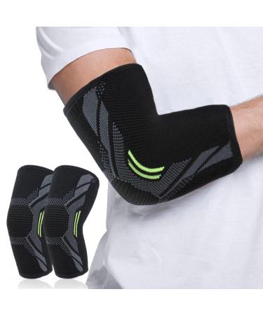 2 pieces of elbow bandage size L tennis arm bandage elbow bandages men breathable and convenient elbow bandage anti-slip bracelet elbow elbow saver tendinitis arthritis