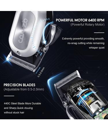 COMZIO Professional Cordless Hair Clippers for Men - Rechargeable Beard Trimmer with LED Display - Buy Online on GoSupps.com