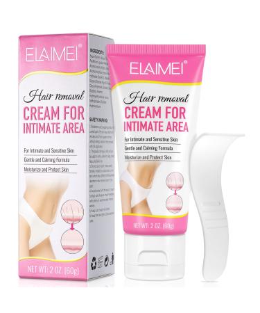 Hair Removal Cream Intimate Painless Hair Remover for Sensitive Skin Gentle Formula Intimate Hair Removal Cream for Pubic Bikini Face and Body