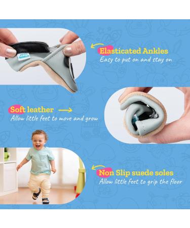 Soft Sole Leather Baby Walking Shoes 18-24 Months - Panda Design for Boys and Girls - Buy Online on GoSupps.com