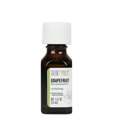 Aura Cacia Essential Oil Joyful Grapefruit 0.5 fluid ounce Packaging May Vary Grapefruit 0.5 Fl Oz (Pack of 1)