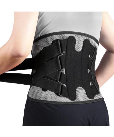 NEENCA Back Support Brace Adjustable Lumbar Support for Pain Relief of Back/Lumbar/Waist Waist Wrap with Spring Stabilizers for Injury Herniated Disc Sciatica Scoliosis and more - FSA/HSA APPROVED Small