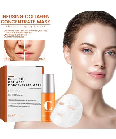Collagen Anti Aging Essence Spray Collagen Anti Aging Facial Mask Highprime Collagen Soluble Film High Prime Collagen Film and Mist Vitamin C Serum Spray For Face Lifting & Firming Face Mask And Spray - Buy Online on GoSupps.com