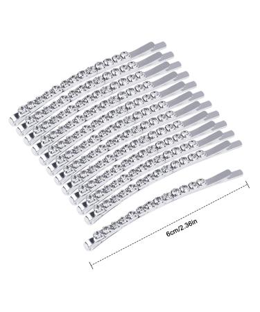 HQdeal 12 Pc Crystal Hairpins & Rhinestone Bobby Pins Elegant Hair Accessories for Women & Girls | Perfect for Weddings & Valentines Day Gifts - Buy Online on GoSupps.com