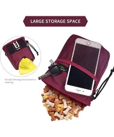 AOKLANT Dog Treat Pouch Dog Training Pouch Bag with Waist Shoulder Strap 3 Ways to Wear Easily Carries Pet Toys Kibble Treats Personal Effects Red - Buy Online on GoSupps.com