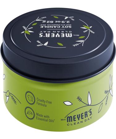 MRS. MEYER'S CLEAN DAY Lemon Verbena Soy Tin Candle - 12 Hour Burn Essential Oils 2.9 Oz - International Shipping Available - Buy Online on GoSupps.com