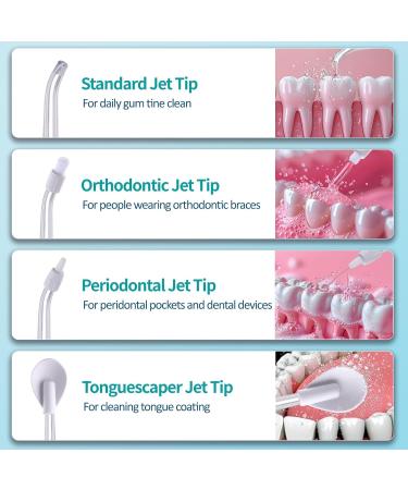 Portable Water Dental Flosser - Rechargeable Oral Irrigator IPX7 Waterproof Perfect for Home & Travel Teeth Cleaning (Pearl White - Buy Online on GoSupps.com