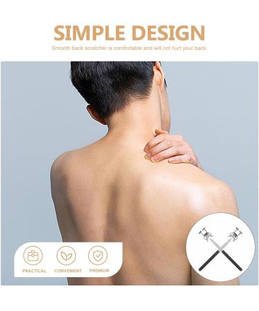 Shop Lurrose Telescopic Back Scratcher Set - Portable Stainless Steel Cat Design Hand Massager for Body Relaxation - Ideal Massage Device for Adults & Seniors (2 Pieces) - Buy Online on GoSupps.com